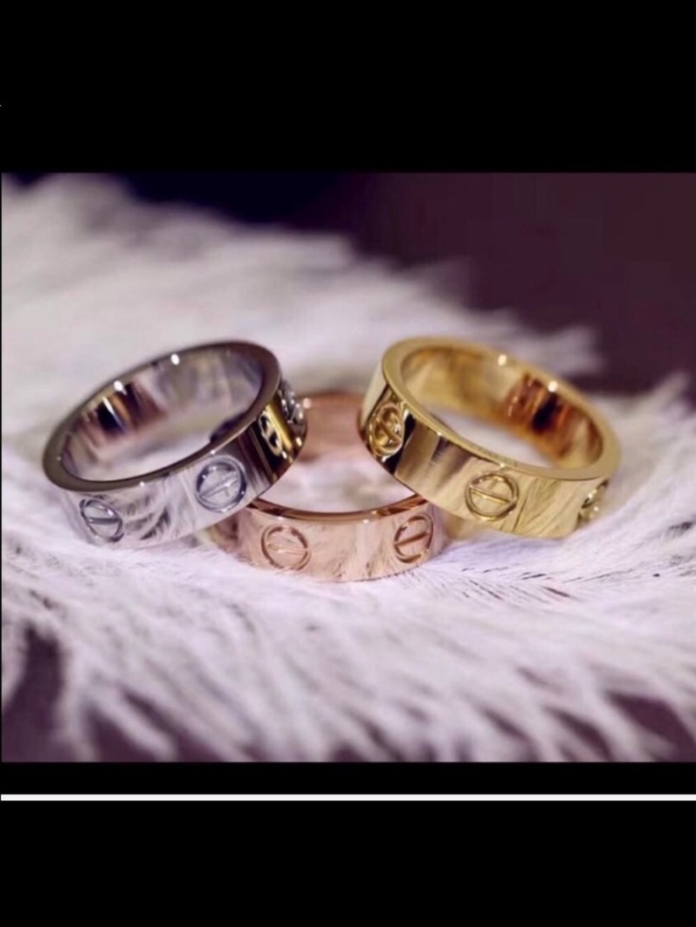 UNISEX love ring screw ring